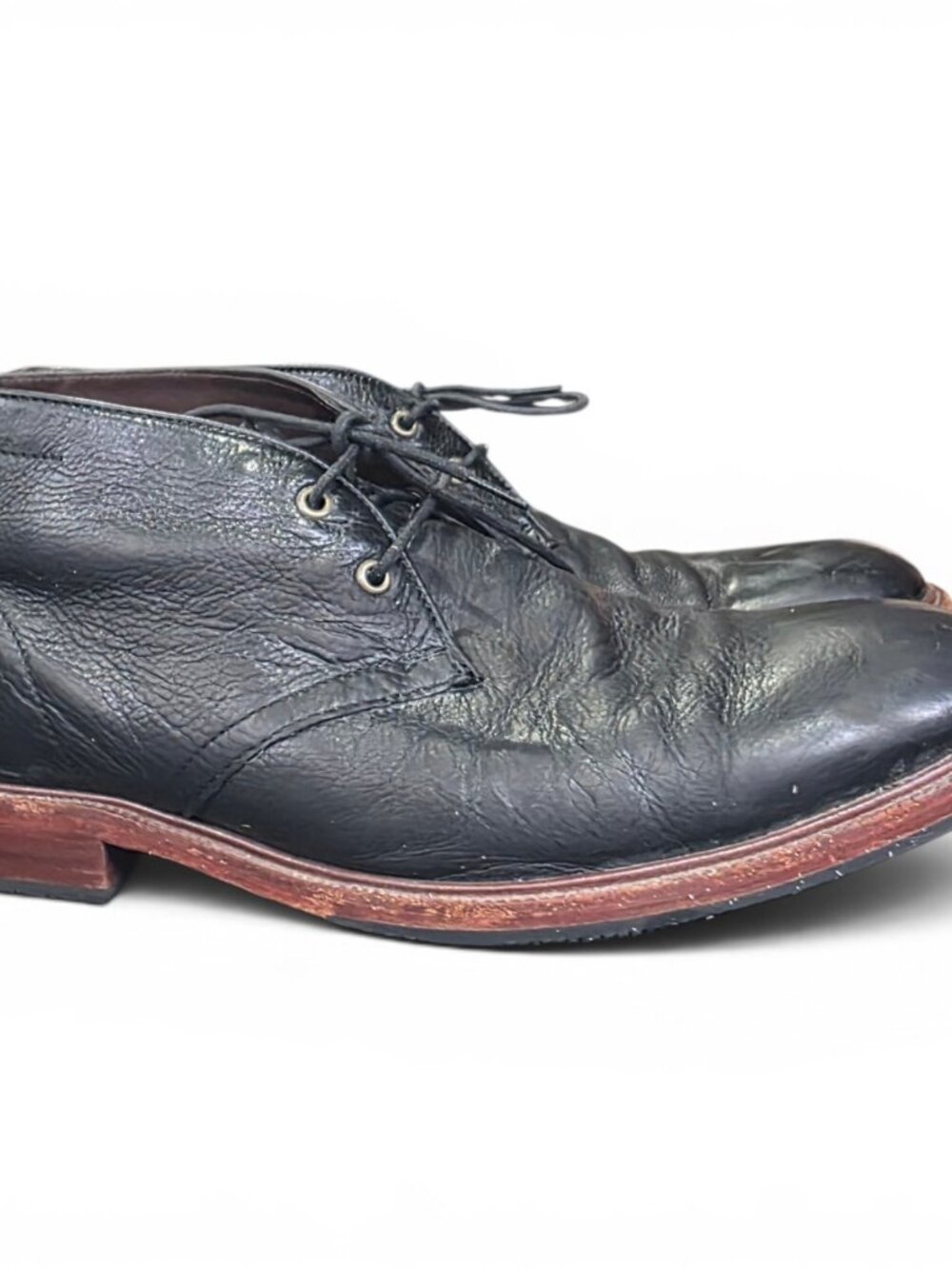 H.S. Trask Lyndon Mens Black Leather Chukka Boots 30-1831 Ankle Boot Lace Up